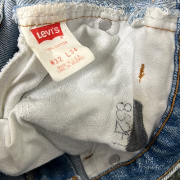 Levi's Vintage Orange Tab 517 Boot Cut Men's Blue Jeans USA made 1980s - Picture 6 of 12